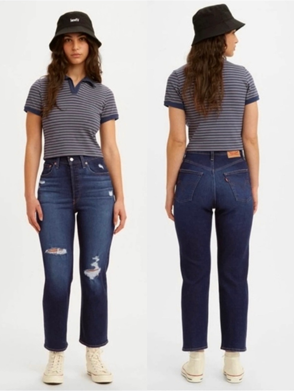 Levi’s Ribcage Straight Ankle Jeans 30 Dark Indigo